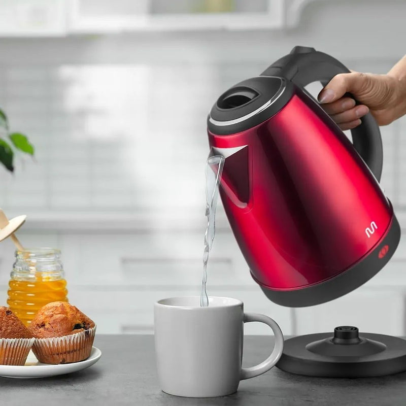 Chaleira Elétrica Multi BE017 Vermelha 1,8L – 1200W, Base Removível e Bico com Peneira