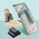 Pá de Limpeza para Gato com Dispenser – Coletor Integrado para Caixa de Areia e Vaso Sanitário Pet