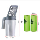 Pá de Limpeza para Gato com Dispenser – Coletor Integrado para Caixa de Areia e Vaso Sanitário Pet
