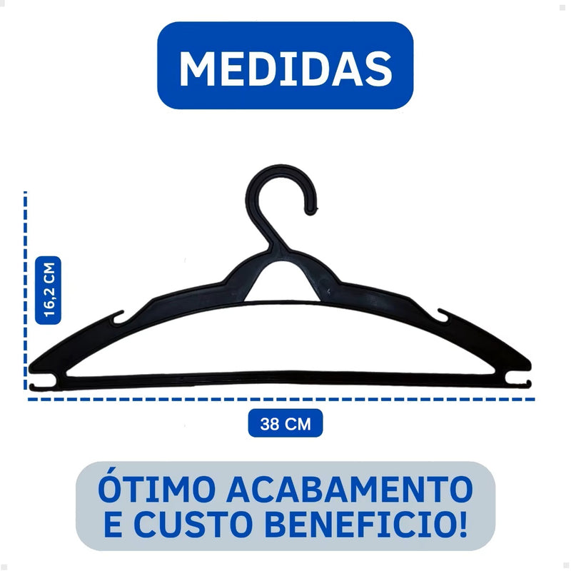 Kit 50 Cabides Organizadores de Roupas Adulto – Praticidade e Envio Imediato