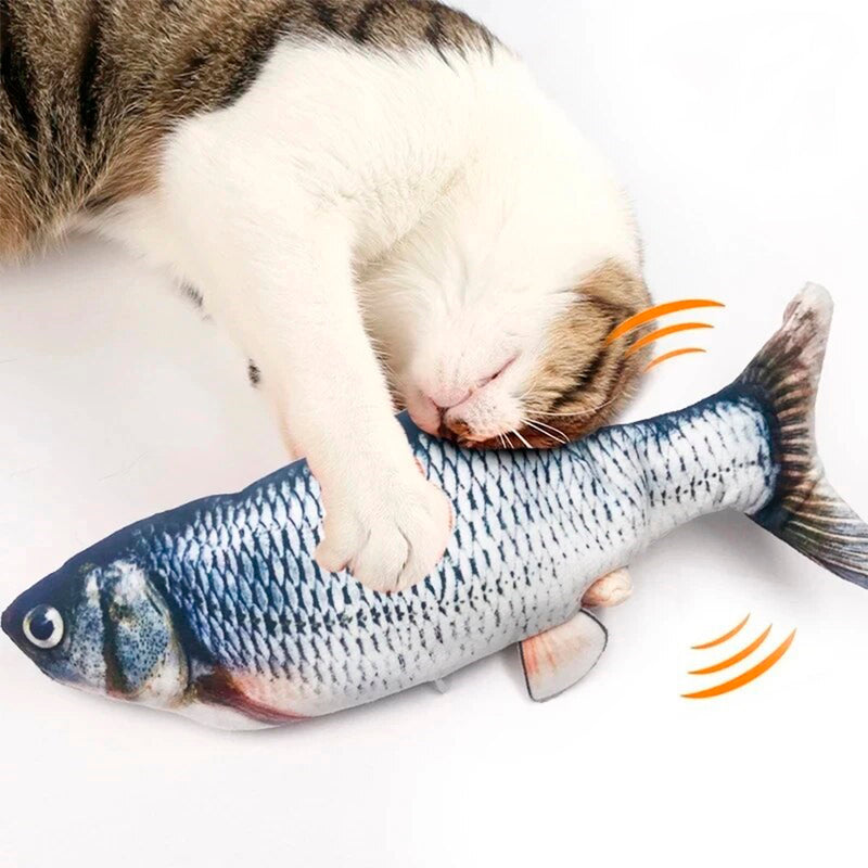 Brinquedo Para Gato Recarregavél USB - Movimento de Peixe