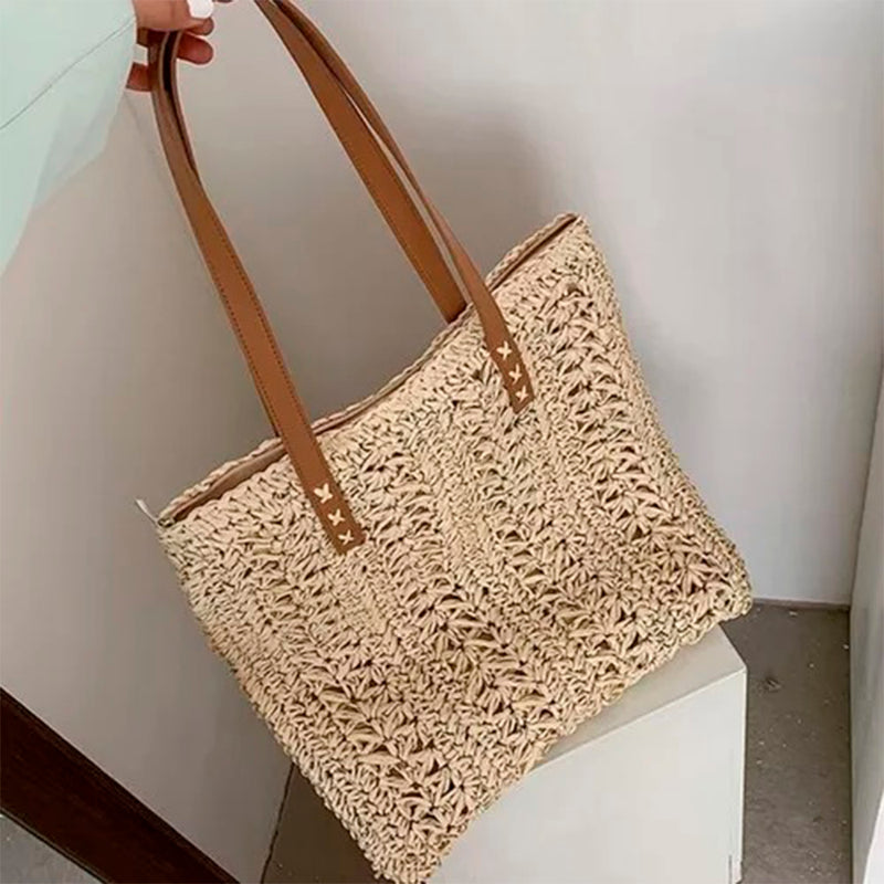 Bolsa Reforçada Trançada de Praia - Moda Verão