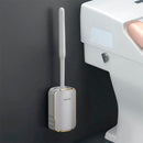 Escova Sanitária de Silicone com Suporte – Limpeza Profunda e Rápida para Banheiro