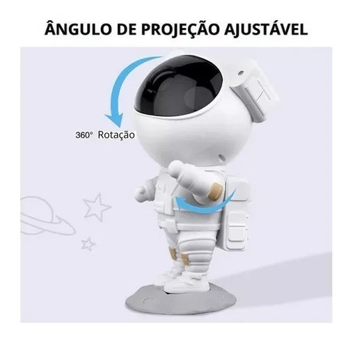 Astronauta Galaxy Projetor Céu Estrelado Luz Noturna