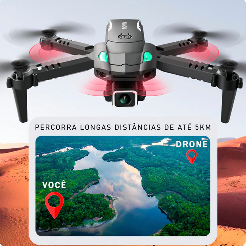 Drone Profissional 5Km com GPS Wifi e Câmera 4K FullHD S128