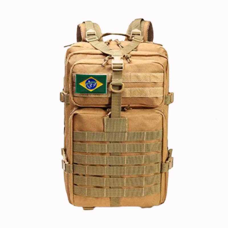 Mochila Impermeável Assault Cargueira Reforçada Tática Militar 50 Litros Tecido Poliéster