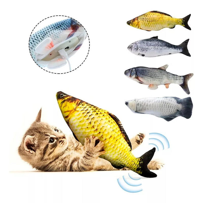 Brinquedo Para Gato Recarregavél USB - Movimento de Peixe