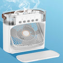 Ventilador Portátil USB com LED e Umidificador de Ar – Ideal para Mesa, Escritório e Viagens