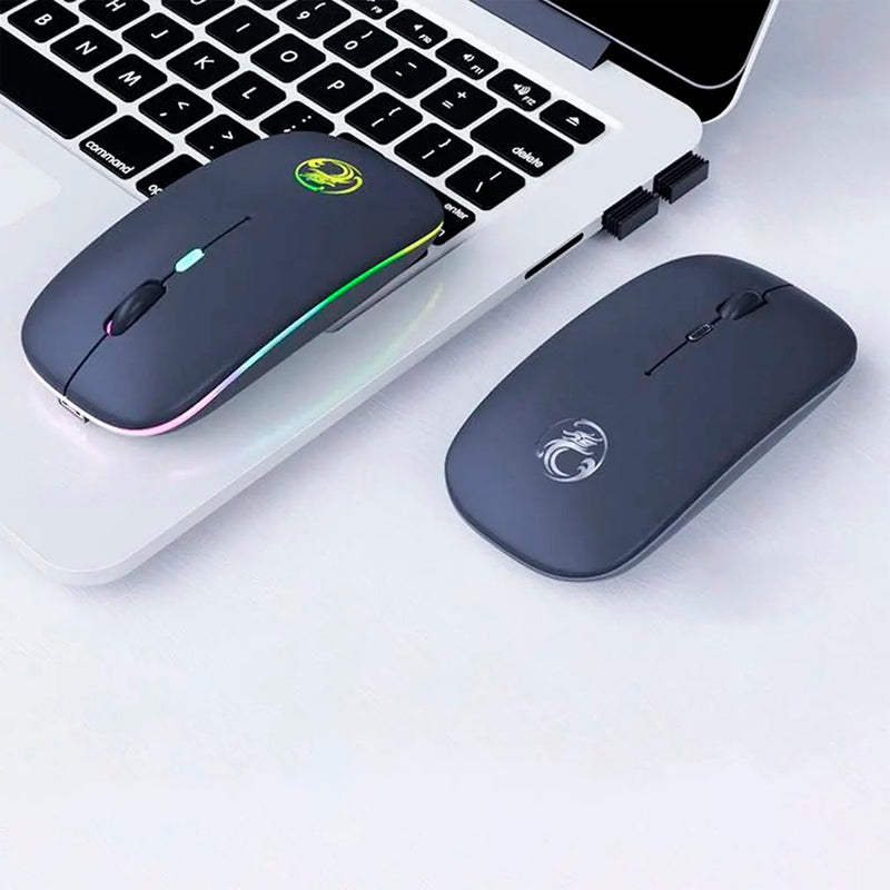 Mouse Led Sem Fio Bluetooth Dual Mode Wireless Recarregável