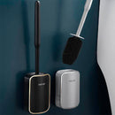 Escova Sanitária de Silicone com Suporte – Limpeza Profunda e Rápida para Banheiro