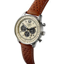 Relógio Masculino Cronógrafo Clássico com Pulseira de Couro Bege – Alta Performance e Estilo