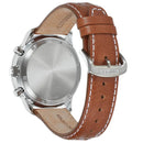 Relógio Masculino Cronógrafo Clássico com Pulseira de Couro Bege – Alta Performance e Estilo