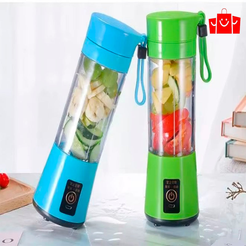Mini Liquidificador Portátil USB Recarregável – 6 Lâminas para Sucos e Shakes