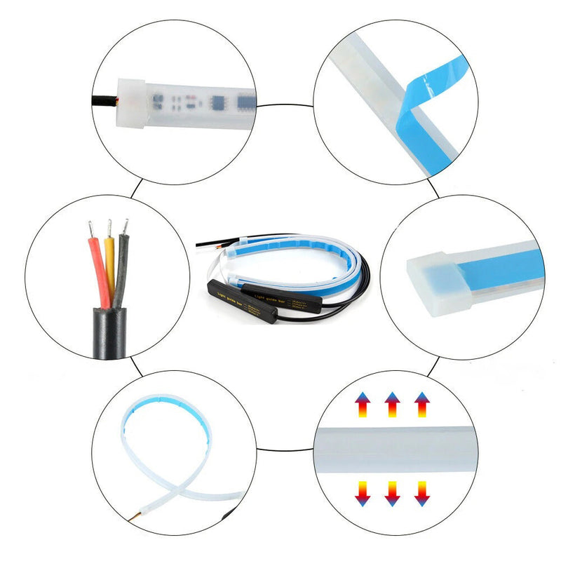 Fita Para Farol LED DLR Diurna Flexível Universal