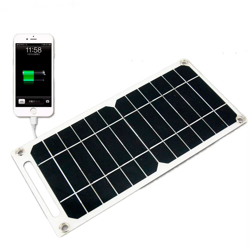 Carregador Solar Painel Flexível Fotovoltaico Portátil 6W