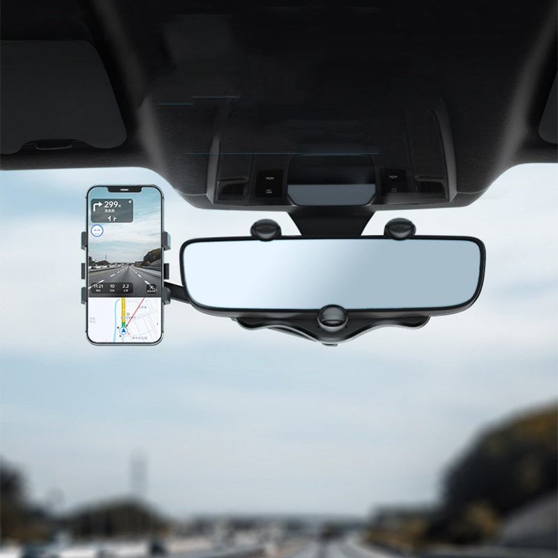 Suporte Para Celular Retrovisor Automotivo 360º Graus Retrátil Giratório