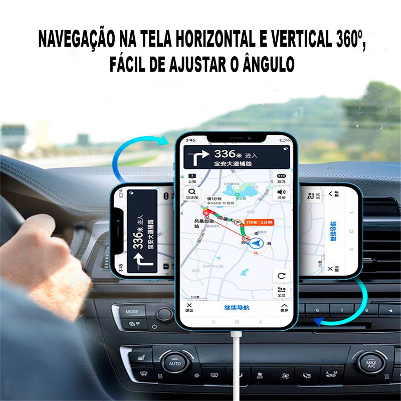 Suporte Automotivo Inteligente Carregamento Telefone Sucção Magnética