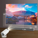 Mini Projetor 4K com Android 11 – Wi-Fi 6, BT5.0, 200 ANSI, 1280x720P Nativo, Suporte 1080P e 4K