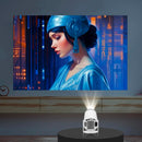 Mini Projetor 4K com Android 11 – Wi-Fi 6, BT5.0, 200 ANSI, 1280x720P Nativo, Suporte 1080P e 4K