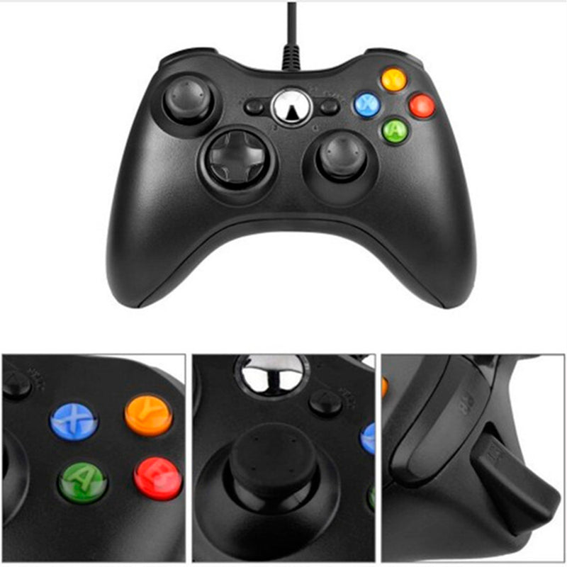 Controle 2 Em 1 Com Fio Para Xbox 360 Pc