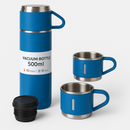 Garrafa Térmica Inox 500ml + 2 Xícaras – Conservação de Temperatura