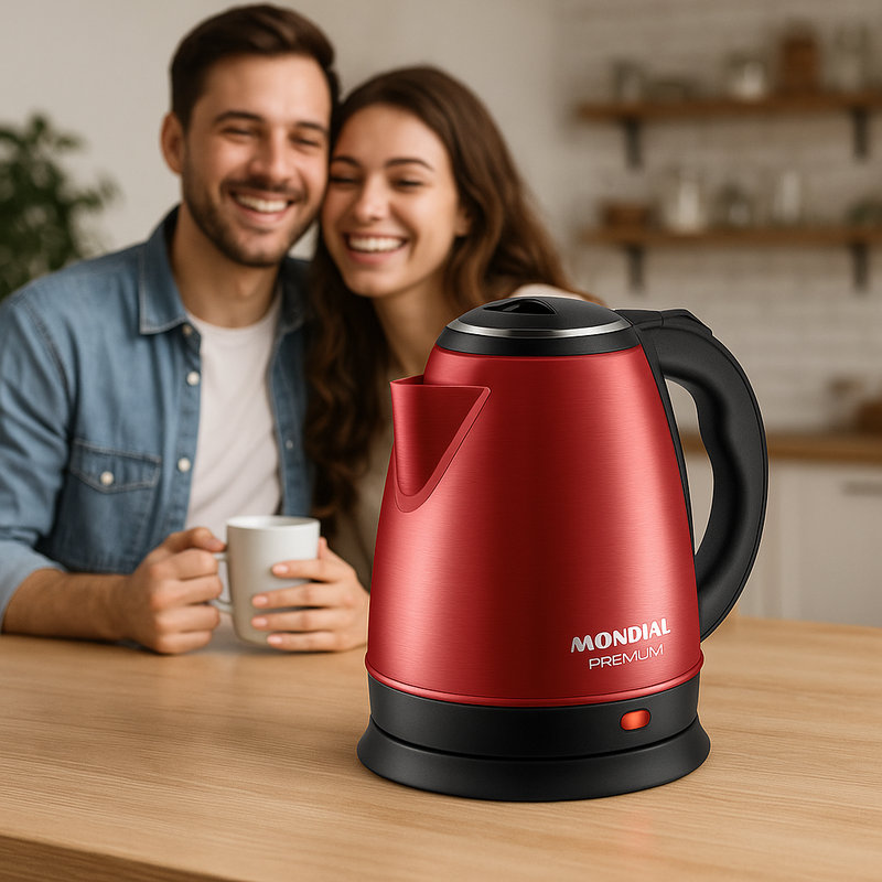 Chaleira Elétrica Mondial Pratic CE-06-R Vermelha 220V – Design Moderno e Potência