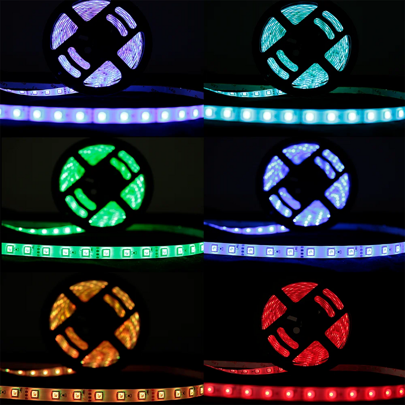 Fita LED RGB 5050 Flexível 5 Metros – 300 LEDs + Controle