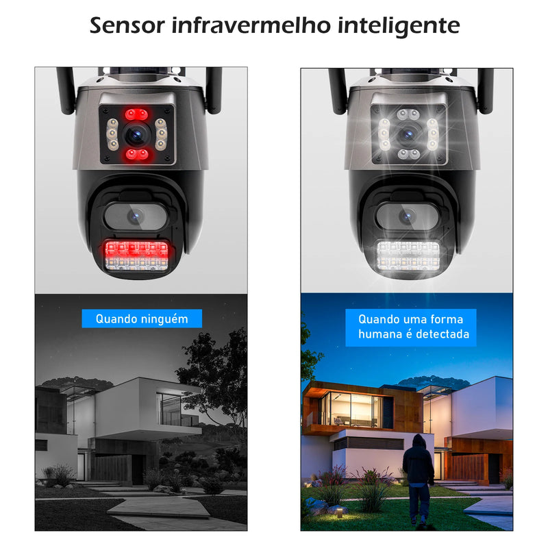 Icsee 6MP 4K – Câmera de Segurança Wi-Fi com Giro 360°, Visão Noturna e Acesso Remoto