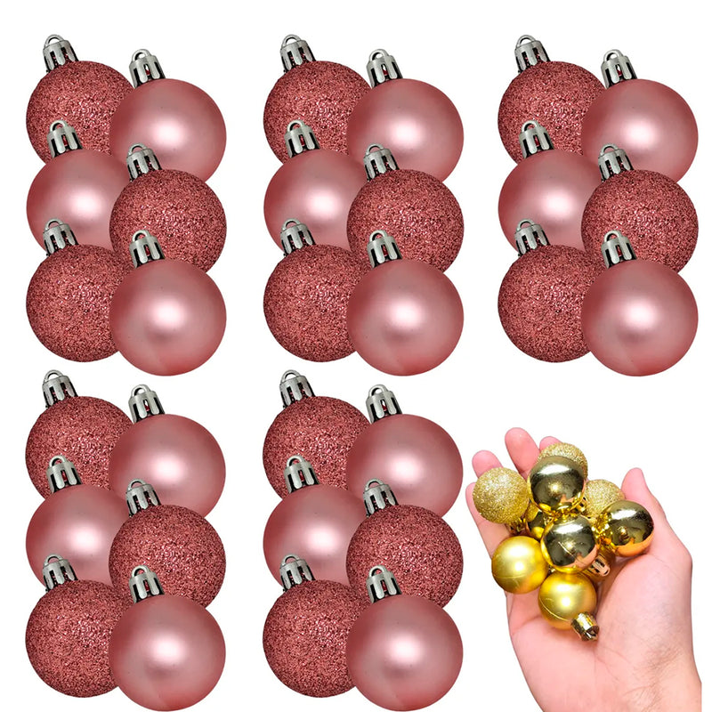 Kit 30 Unidades Bolas de Natal 3cm – Decore sua Árvore com Estilo