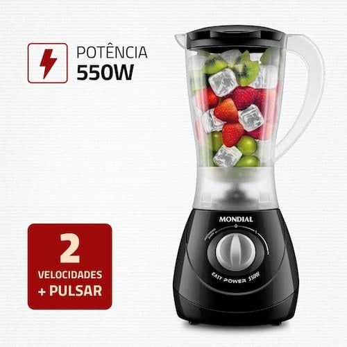 Liquidificador Mondial 550W Preto