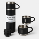 Garrafa Térmica Inox 500ml + 2 Xícaras – Conservação de Temperatura