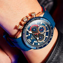 Relógio Esportivo Cronógrafo de Quartz Pulseira de Silicone