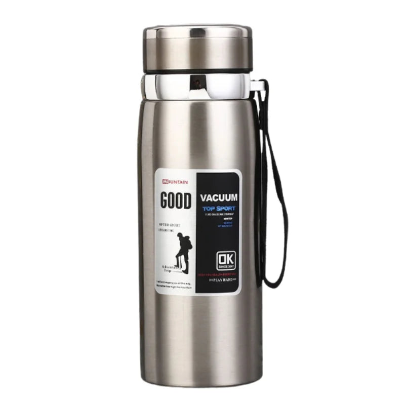 Garrafa Térmica 1000ml Inox Com Infusor Quente Fria Aço Inox