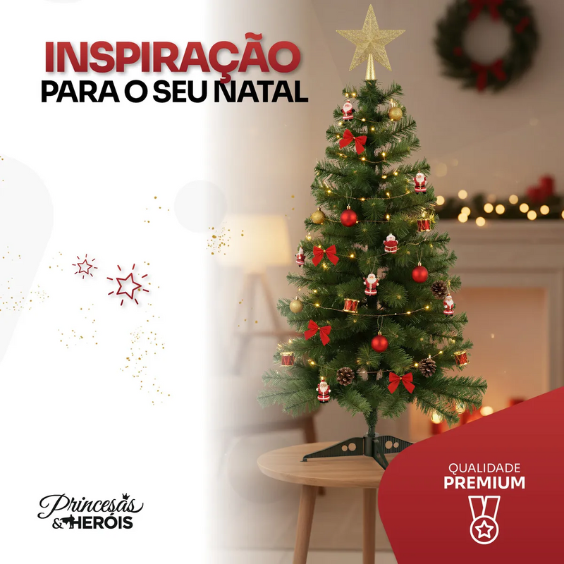 arvore de natal com kit enfeites