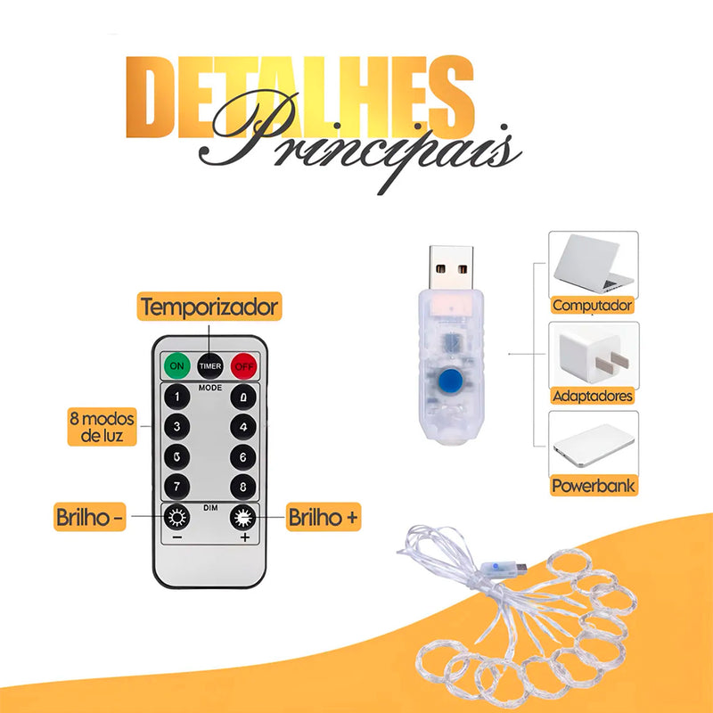 cortina iluminada backdrop