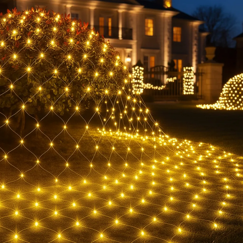 rede luzes led natal