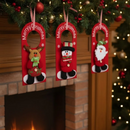 Enfeite De Natal Maçaneta Guirlanda Papai Noel Kit 3unids.