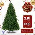 Árvore De Natal 2,10m Tradicional 1000 Galhos Verde Grande Pinheiro Luxo Cheia Decoração Papai Noel Premium Marca Dc