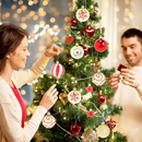 Kit 40 Bolas Natal Luxo Enfeite Decoração Árvore Bolinha Vermelho