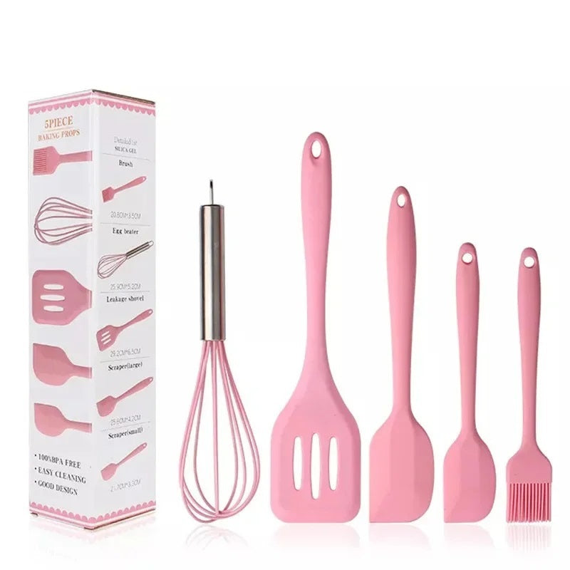 Utensílio de Cozinha Silicone - Kit 05 Und