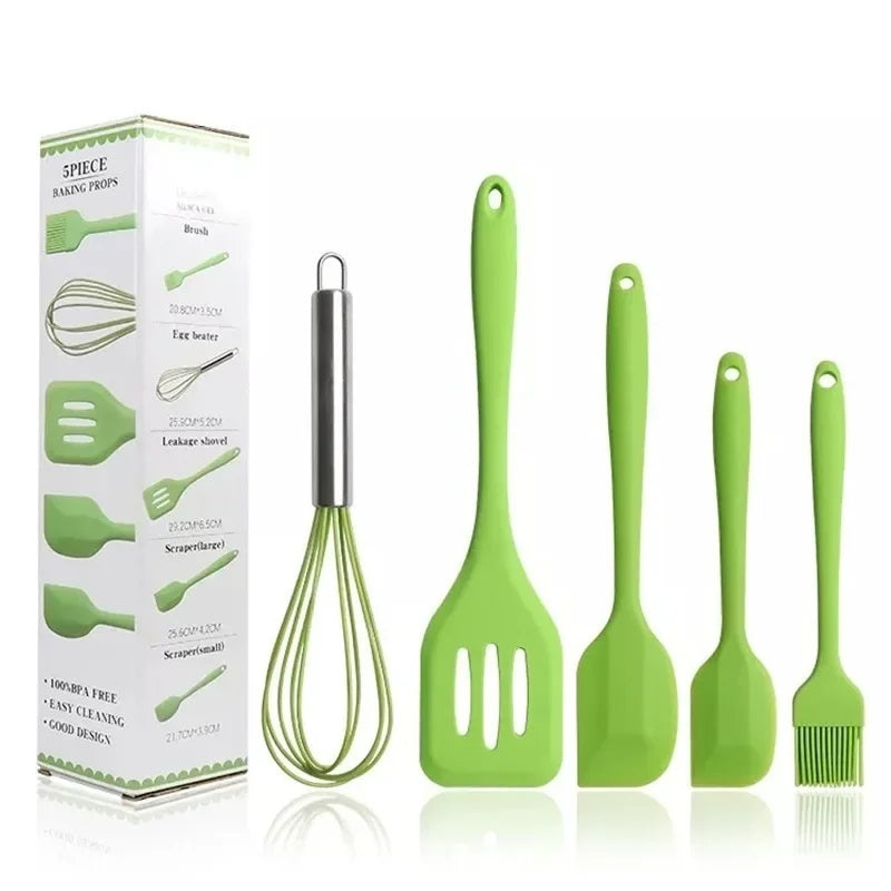 Utensílio de Cozinha Silicone - Kit 05 Und